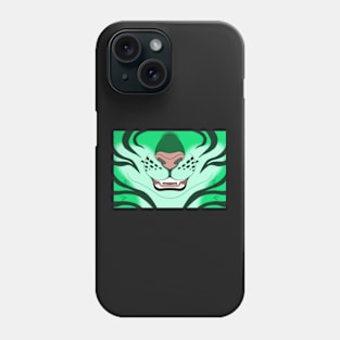 Mint Tiger Face Phone Case