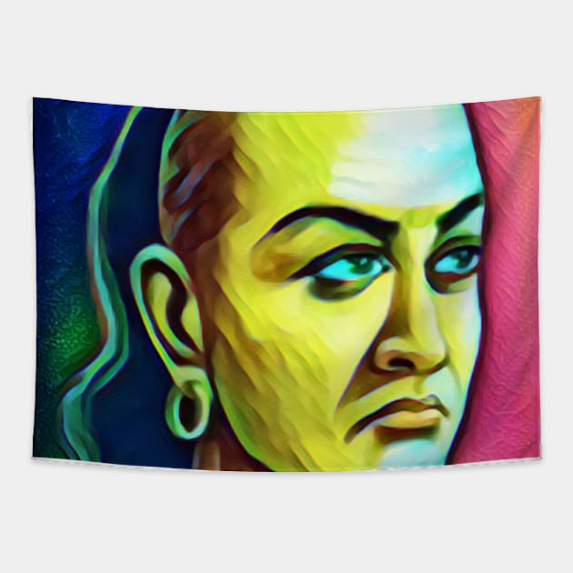 Chanakya Colourful Portrait | Chanakya Artwork 6 Tapestry by JustLit