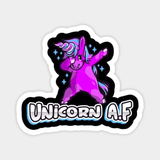 Unicorn AF, Funny Cute, Unicorn Gift, Unicorn Dabbing Meme Magnet