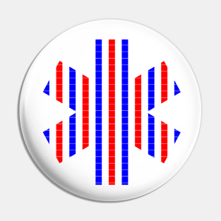 US flag colored asterisk Pin