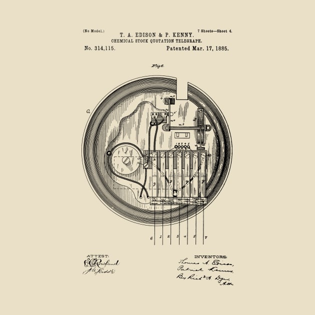 EDISON PATENT / Edison Patent Drawing 314115 by Daniel Coulmann