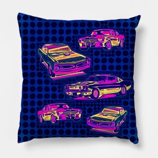 Retro Car Pop Art Pillow