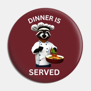 Racoon Chef Pin