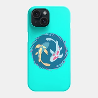 Koi Fish Swirl Phone Case