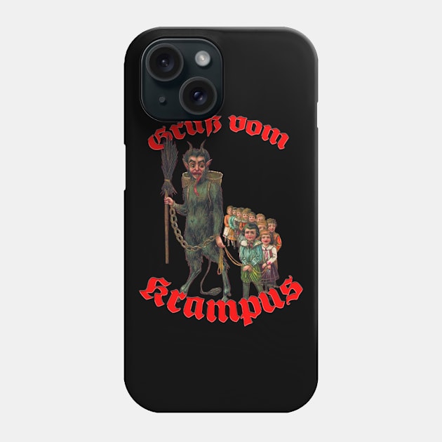 Gruß vom Krampus! (Vintage Design 2) Phone Case by Hiraeth Tees