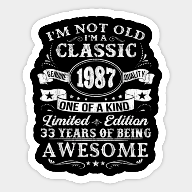 Born In 1989 33 Years Of Being Awesome 33rd Birthday Gift
