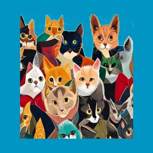 Colorful and Strange Kitties T-Shirt