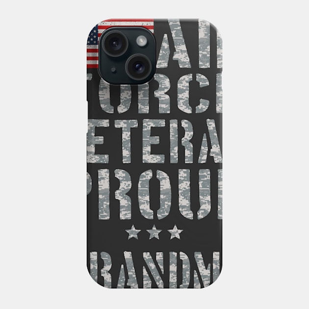 Airforce Veteran Proud Grandma TShirt Phone Case by andytruong