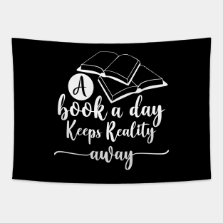 A Book A Day Keeps Reality Away Tapestry