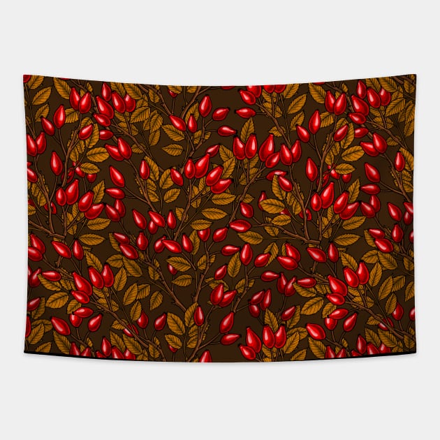 Rose hips 2 Tapestry by katerinamk