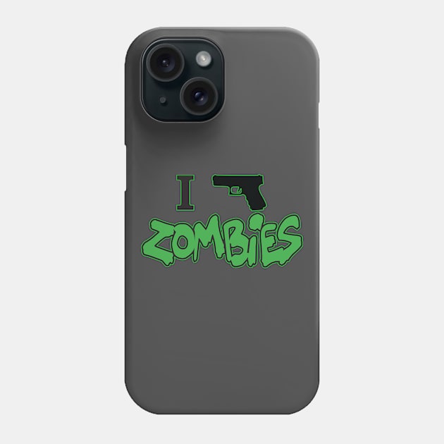 I Shoot Zombies Phone Case by Brightfeather