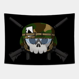 Military crew Jolly Roger pirate flag (no caption) Tapestry