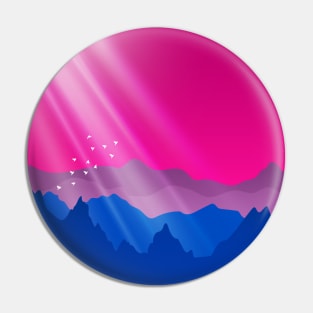 Bisexual Sunrise Mountains Landscape Pin