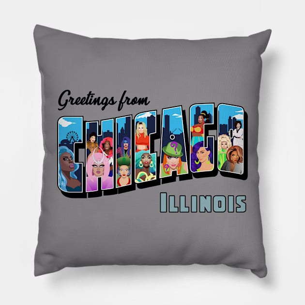 Chicago Drag Race queens Pillow by dragover