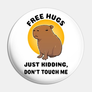 Free hugs Just kidding don't touch me Capybara Pin