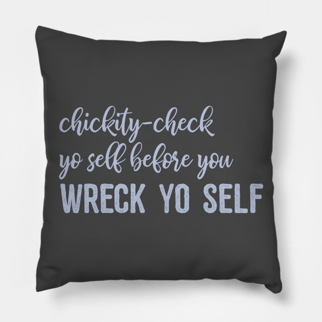 Check yo self Pillow by christinamedeirosdesigns