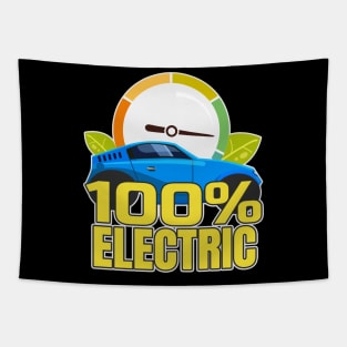 Electric Car E-Car Statement Tapestry