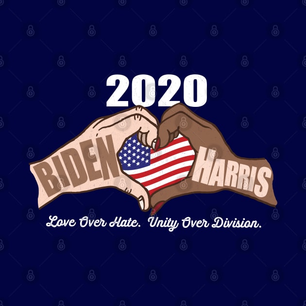 Biden Harris 2020 Hands In Heart Shape by Jitterfly