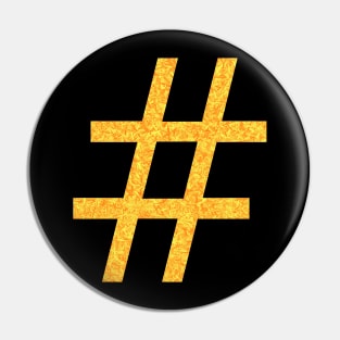 # Hashtag Orange Yellow Pin