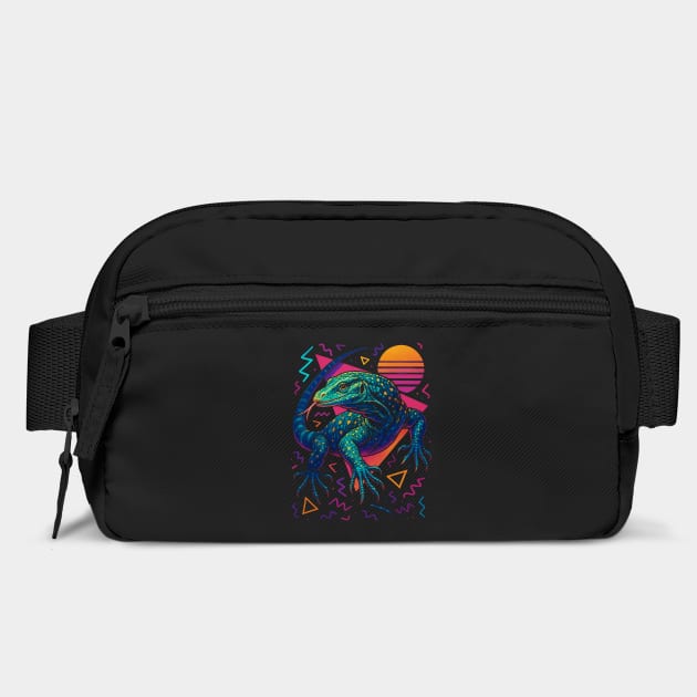 Retro Neon Blue Tree Monitor by Reptiq's Store