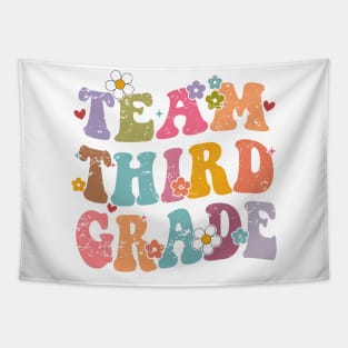 Team Third Grade Groovy Back to School Gifts Teacher Student Tapestry