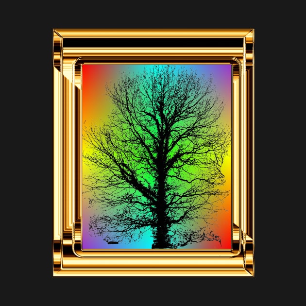 Golden frame with black tree by robelf