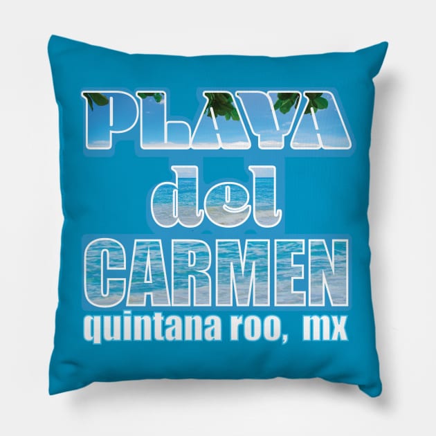 Playa Del Carmen, Quintana Roo, Mexico Travel T-shirt Pillow by cricky