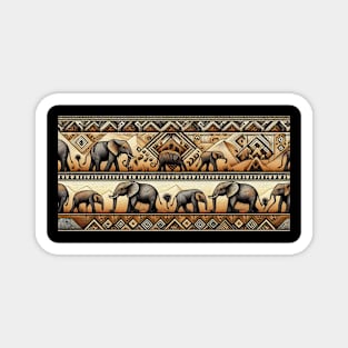 Tribal Patterns - Elephant Magnet