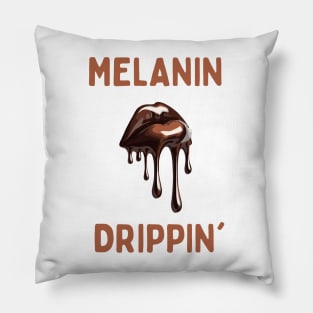 Melanin Drippin' Afrocentric Pillow