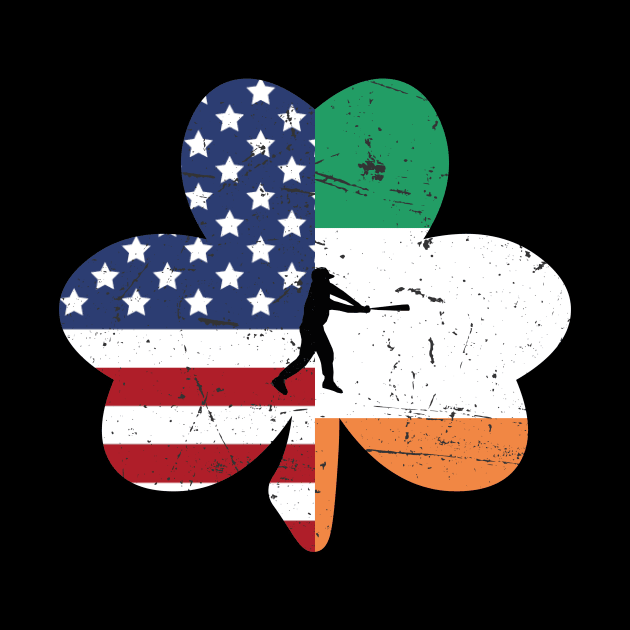 American Irish Baseball Shamrock St Patricks Day by Davidsmith