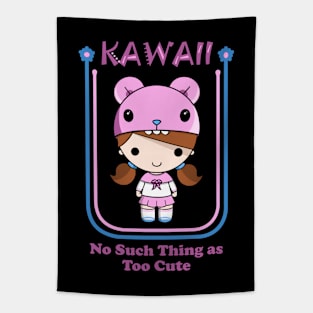 Kawaii Girl in Pink Tapestry