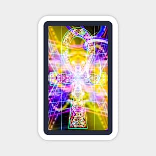 psychedelic Ankh Magnet