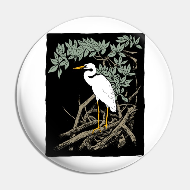 Mangrove Egret Pin by OBSUART