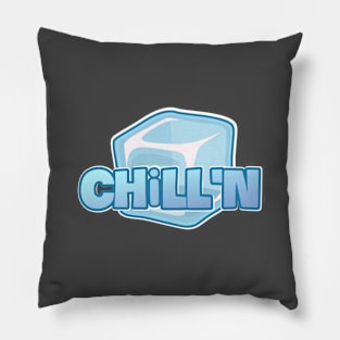 Chill'N - ice cube graphic design Pillow