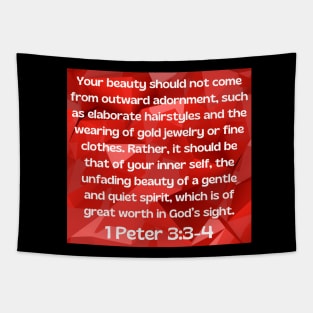 Bible Verse 1 Peter 3:3-4 Tapestry