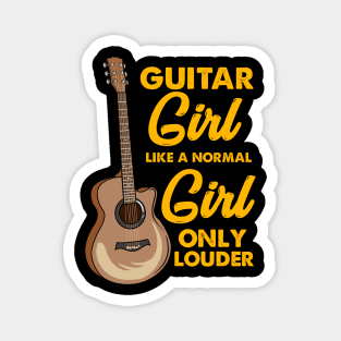 Guitar Girl Like A Normal Girl Only Louder Magnet