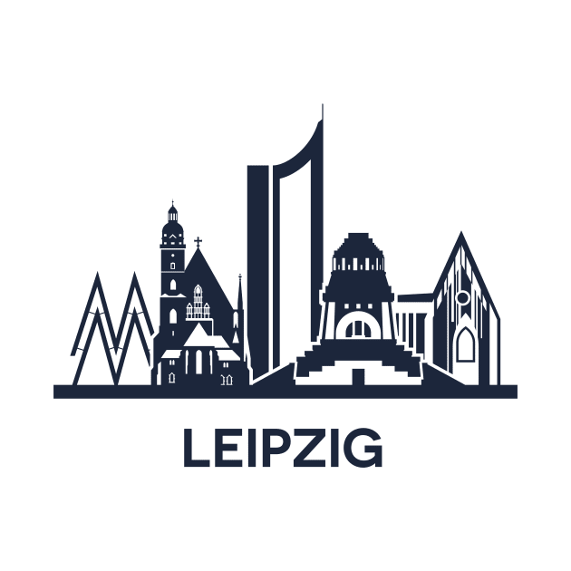 Leipzig Skyline Emblem, detailed by yulia-rb