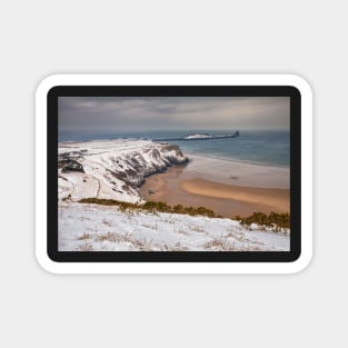 Worms Head, Rhossili Bay in winter Magnet