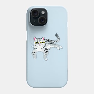 Relaxed Grey Tabby Cat Phone Case