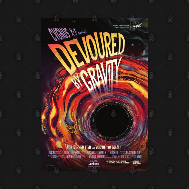 Devoured by Gravity NASA Space Comic Book Cover by Slightly Unhinged