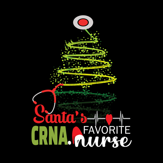 Santa's Favorite CRNA Nurse.. CRNA Nurse christmas gift by DODG99