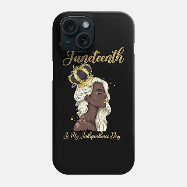 Juneteenth Black Girl Cute afro Girl Queen Celebrating 1865 Independence Phone Case by kevenwal