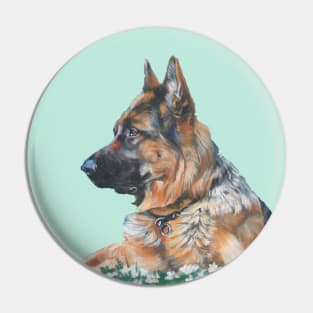 German Shepherd Fine Art Paintinglove ger Pin