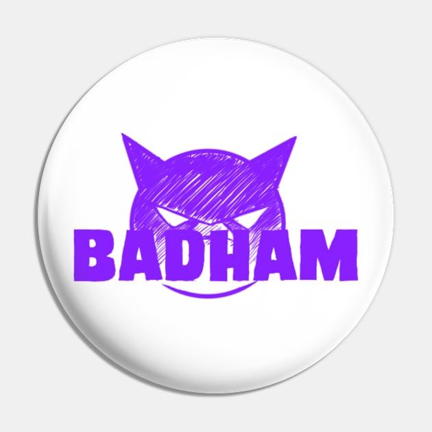 Badham Logo- Purple Design Pin by sketchbooksage