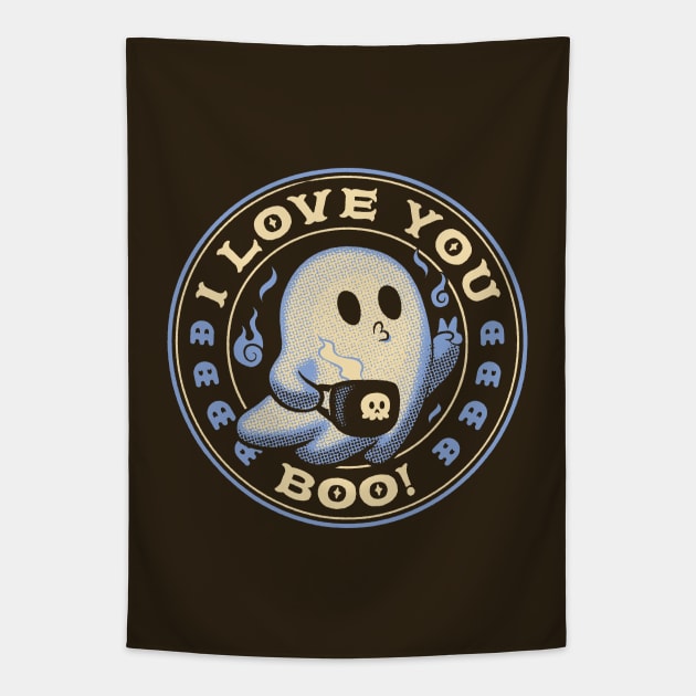 I Love You Boo Funny Ghost by Tobe Fonseca Tapestry by Tobe_Fonseca