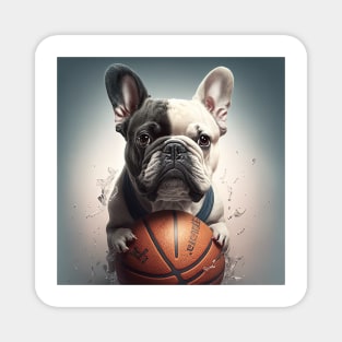 French Bulldog playing football Magnet