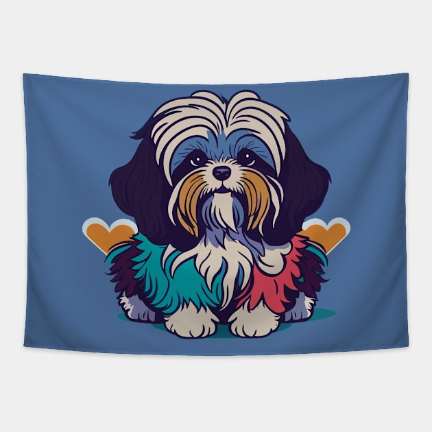 Havanese Portrait Tapestry by SpriteGuy95