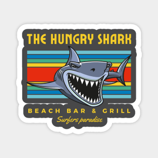 Hungry Shark, Great White Shark Beach Bar Magnet