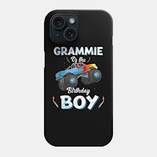 Grammie Of The Birthday Boy Monster Truck Bday Women Men Phone Case