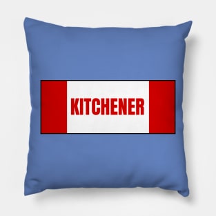 Kitchener City in Canadian Flag Colors Pillow